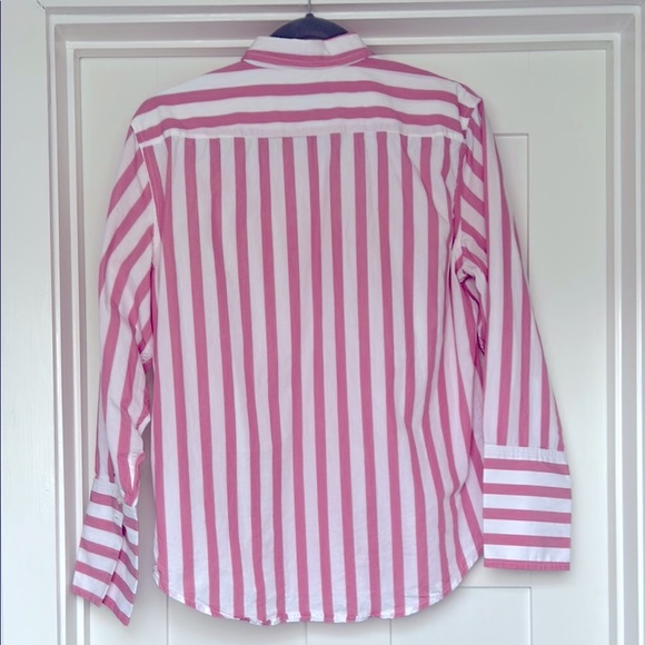 J. Crew | Pink & White Bold Striped Garçon Shirt | Size 6 - Picture 9 of 10